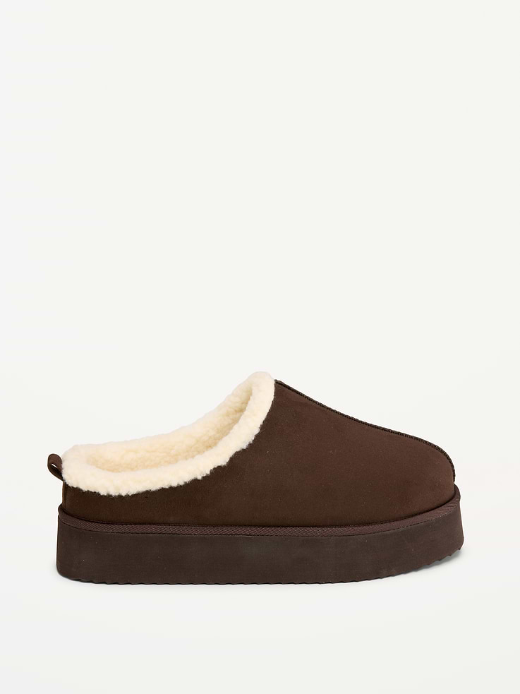 Image number 3 showing, Faux-Suede Platform Mule Clogs for Women