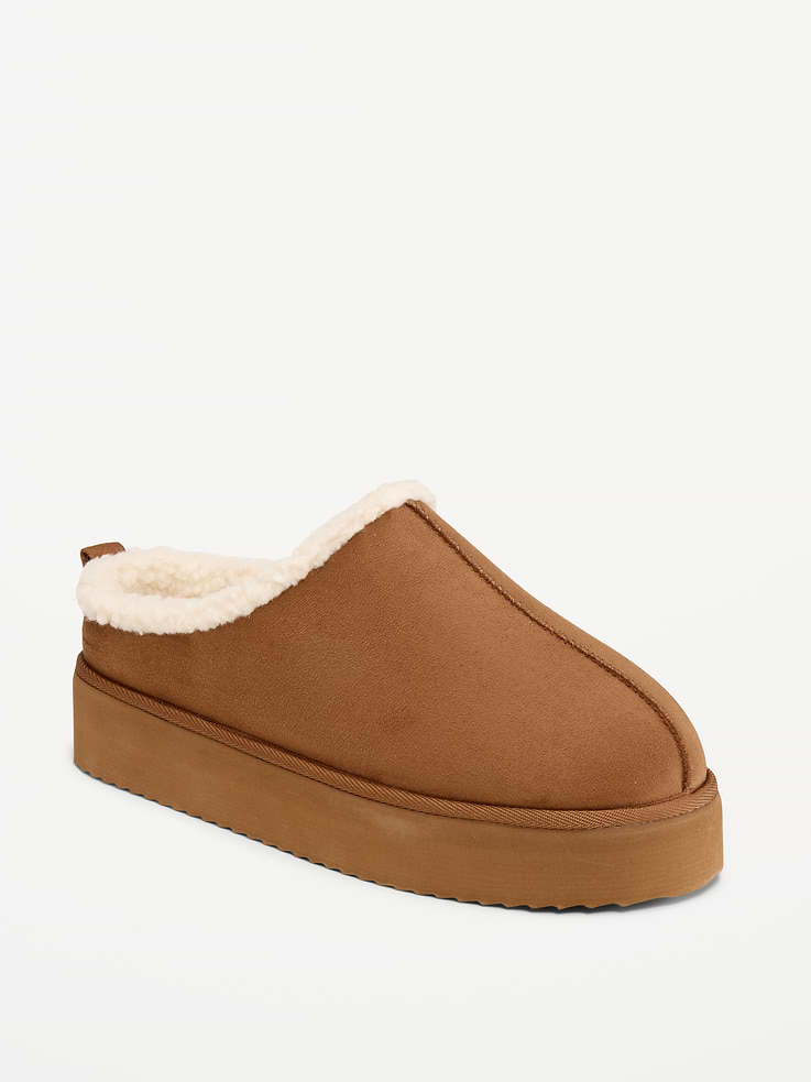 Image number 1 showing, Faux-Suede Platform Mule Clogs for Women