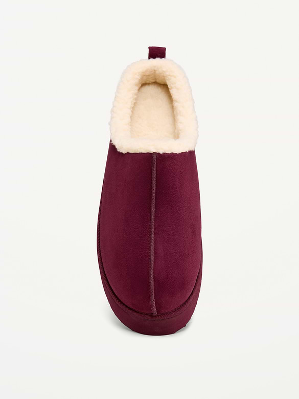 Faux-Suede Platform Mule Clogs for Women