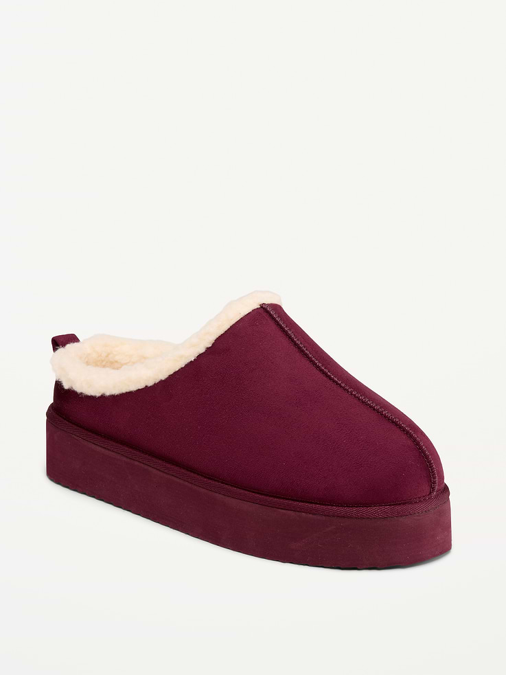 Image number 1 showing, Faux-Suede Platform Mule Clogs for Women