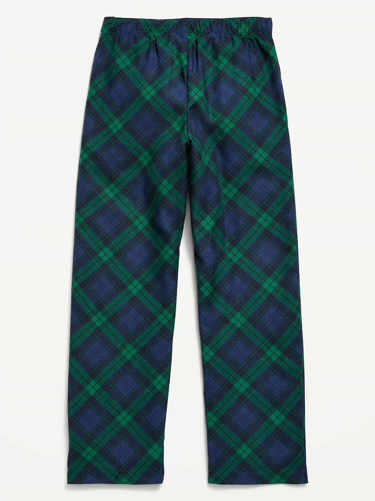 Image 2 of 2, Gender-Neutral Printed Flannel Pajama Pants for Kids