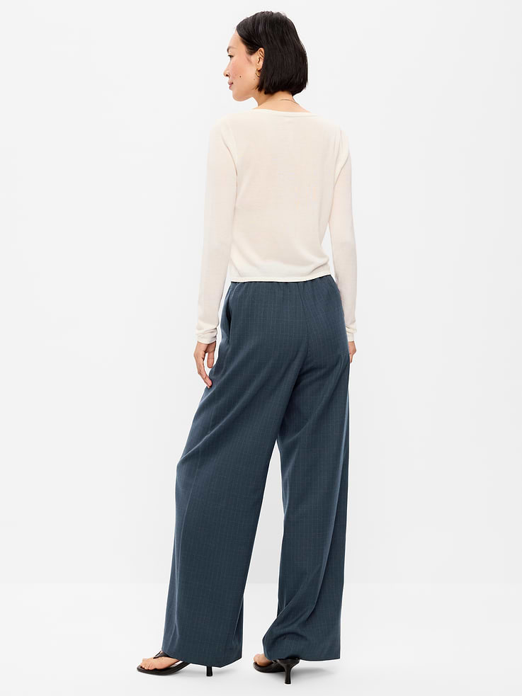 Image number 3 showing, High-Waisted Wide-Leg Trouser