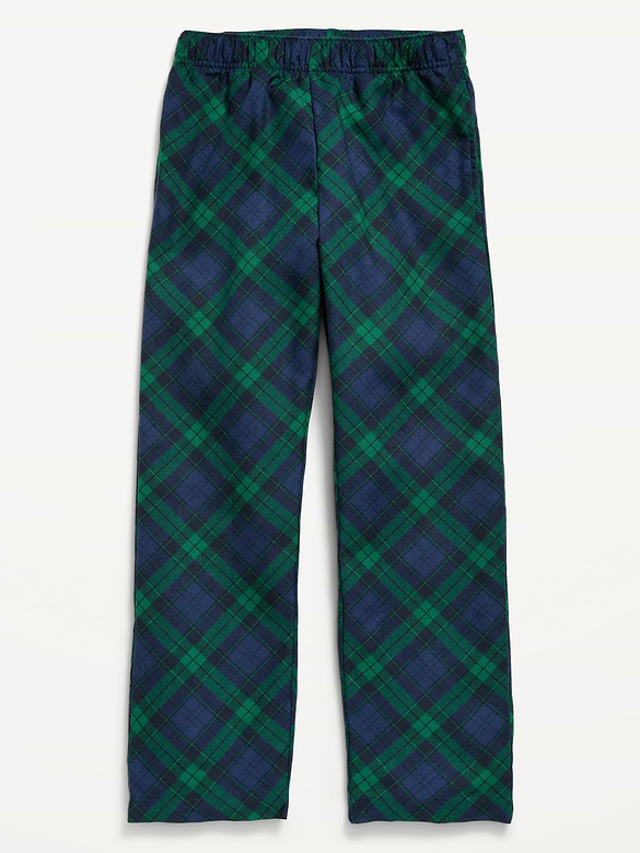 Gender-Neutral Printed Flannel Pajama Pants for Kids