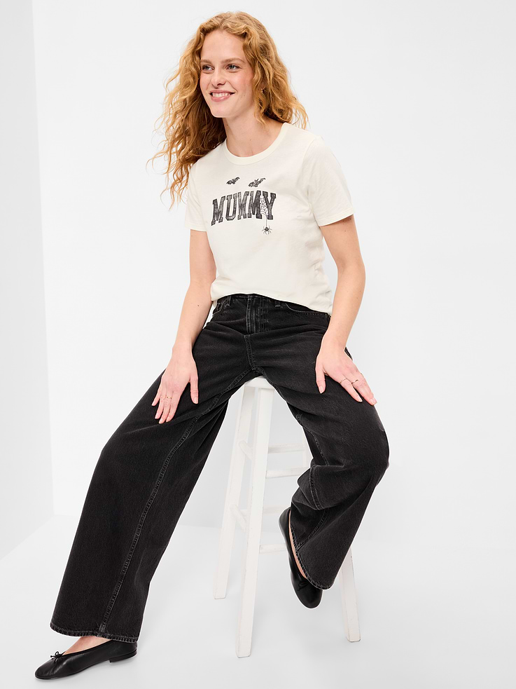 L'image numéro 3 présente T-shirt passe-partout ras du cou à imprimé