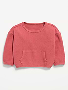 Image number 1 showing, Long-Sleeve Waffle-Knit Pocket Sweatshirt for Baby