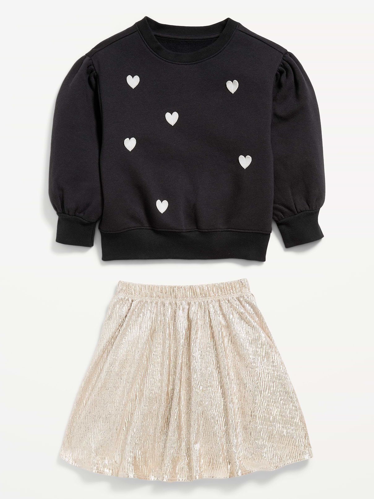 Image 2 of 2, Graphic Sweatshirt and Skirt Set for Toddler Girls
