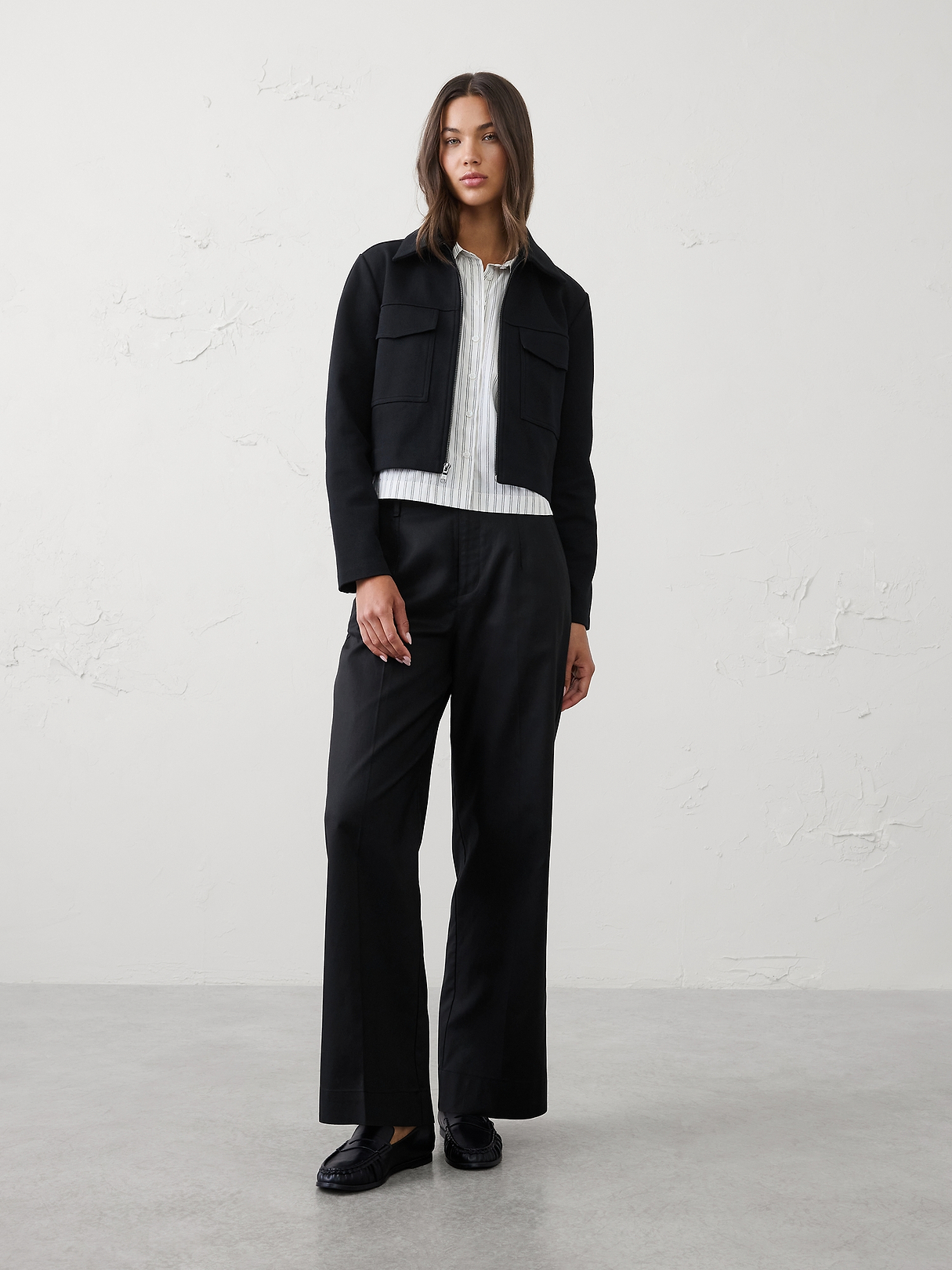 Straight High-Rise Twill Pant | Banana Republic Factory