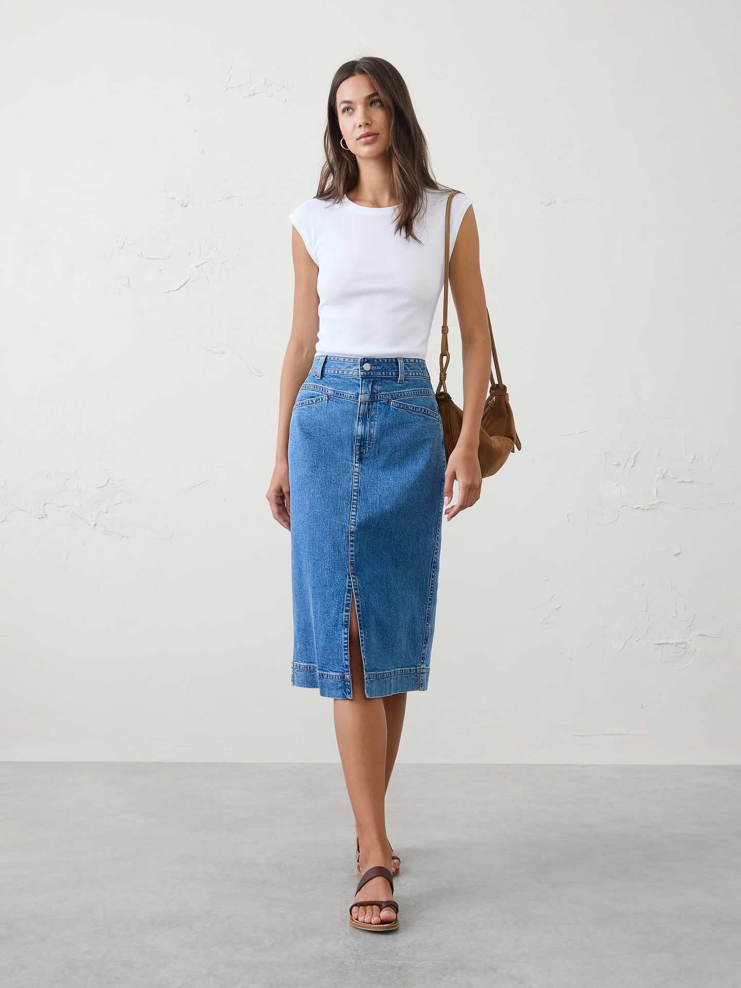 Image number 1 showing, Ribbed Cap-Sleeve T-Shirt