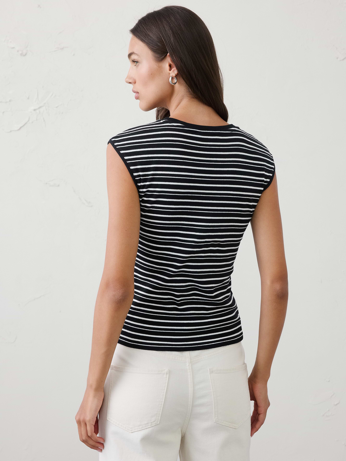 Image number 2 showing, Ribbed Cap-Sleeve T-Shirt