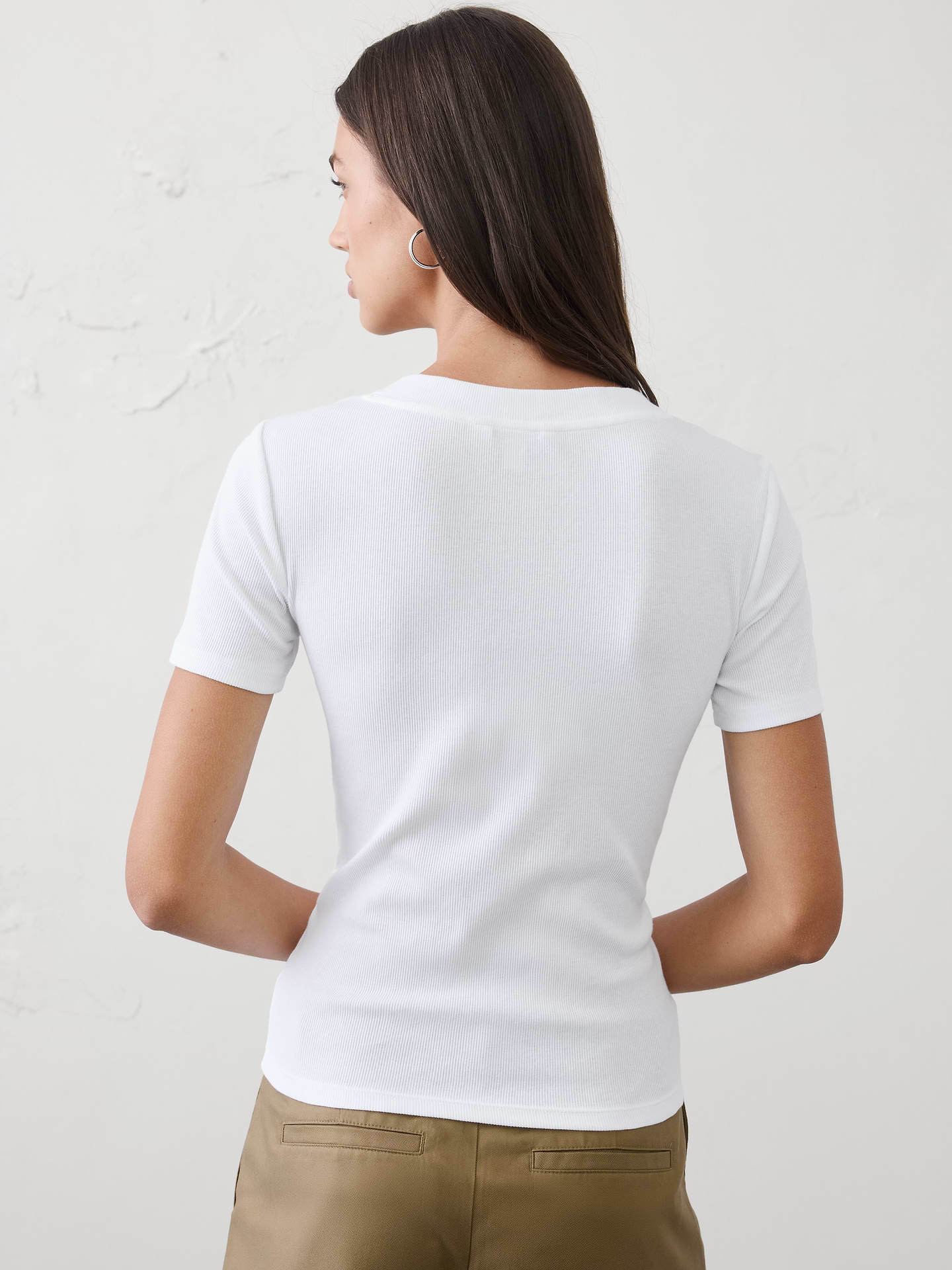 Image number 2 showing, Ribbed V-Neck T-Shirt