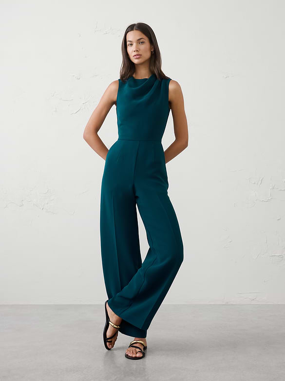 Cowl-Neck Jumpsuit