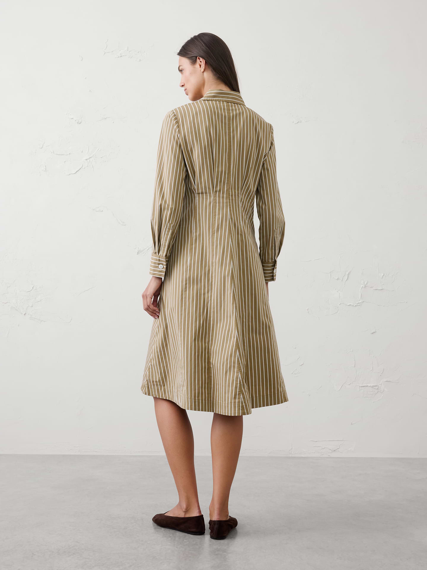 Image number 2 showing, Seamed-Waist Midi Shirtdress