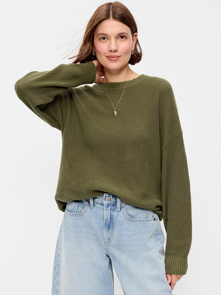 Image number 1 showing, Seaside Cotton Shaker Tunic Sweater