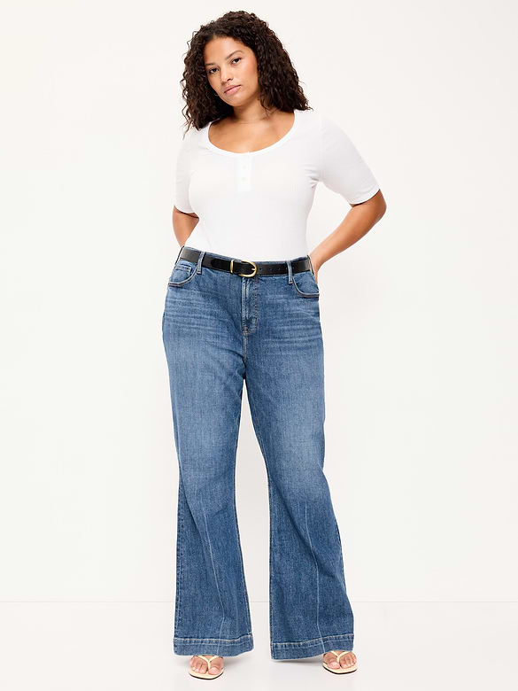 High-Waisted Flare Jeans