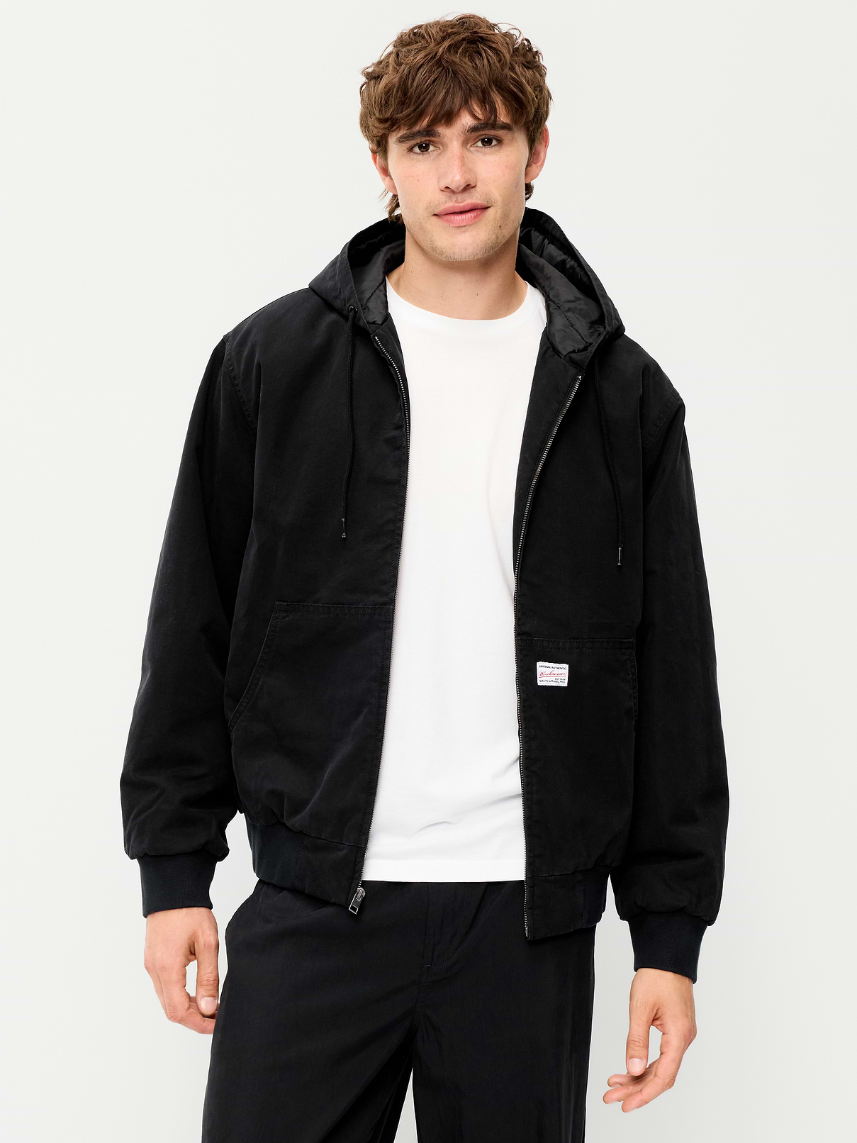 Oversized Zip Canvas Hoodie