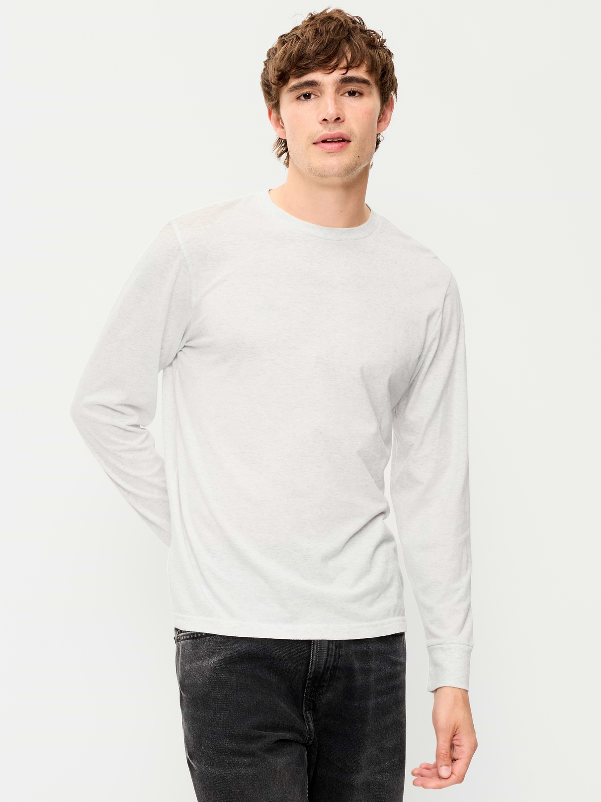 L'image numéro 1 présente T-shirt ras du cou ample en coton ouaté Première nécessité