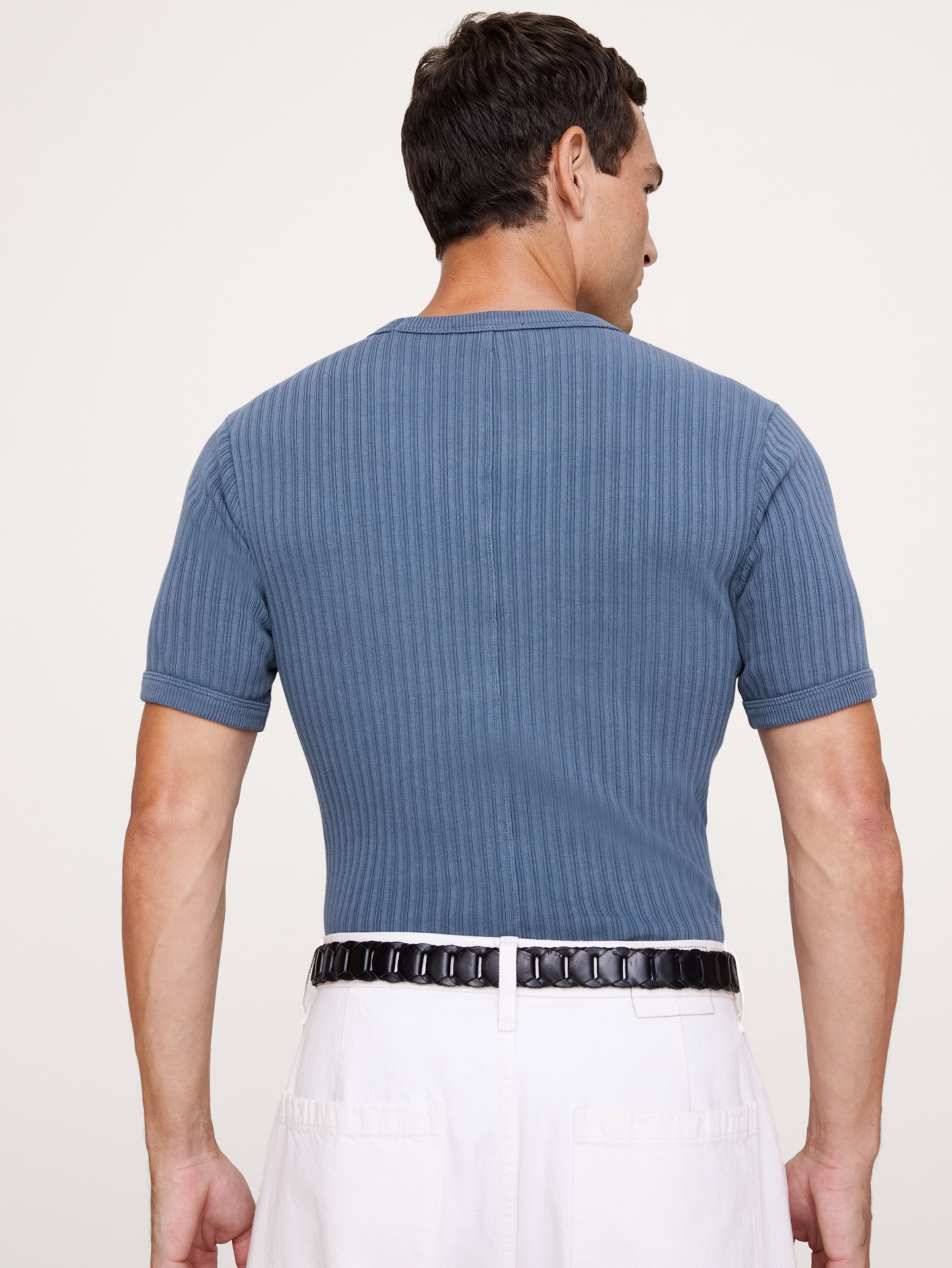 Image number 2 showing, Ribbed Stretch-Cotton Crew-Neck T-Shirt