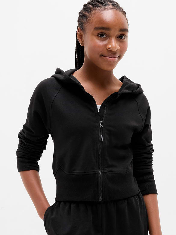 Athleta Girl All Day Full Zip Shrunken Hoodie