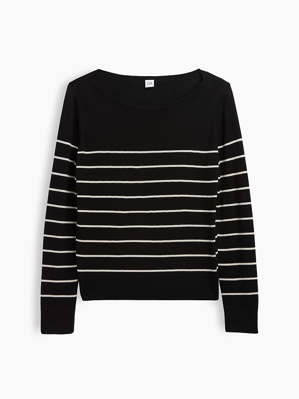 Relaxed Jersey Boatneck Sweater