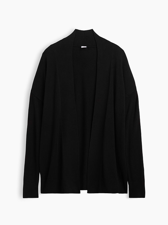 CashSoft Relaxed Open-Front Cardigan