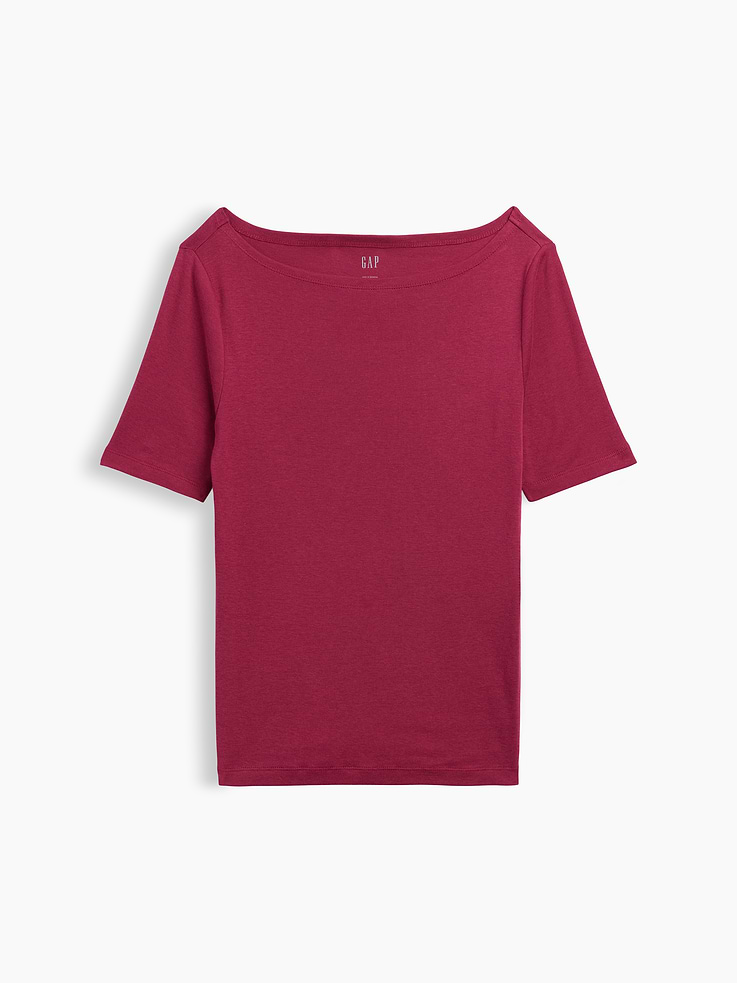 Image number 5 showing, Modern Ribbed Boatneck Top