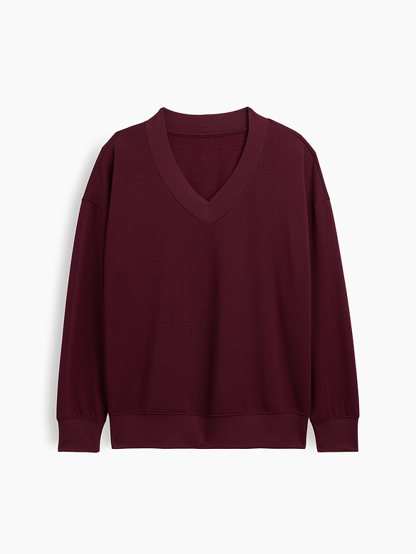 CloudLight Oversized V-Neck Sweatshirt