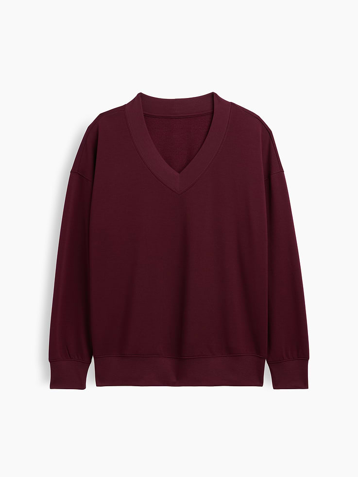 Image number 5 showing, CloudLight Oversized V-Neck Sweatshirt
