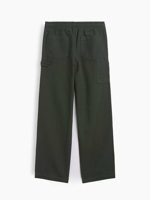 Kids Relaxed Pull-On Canvas Carpenter Pants