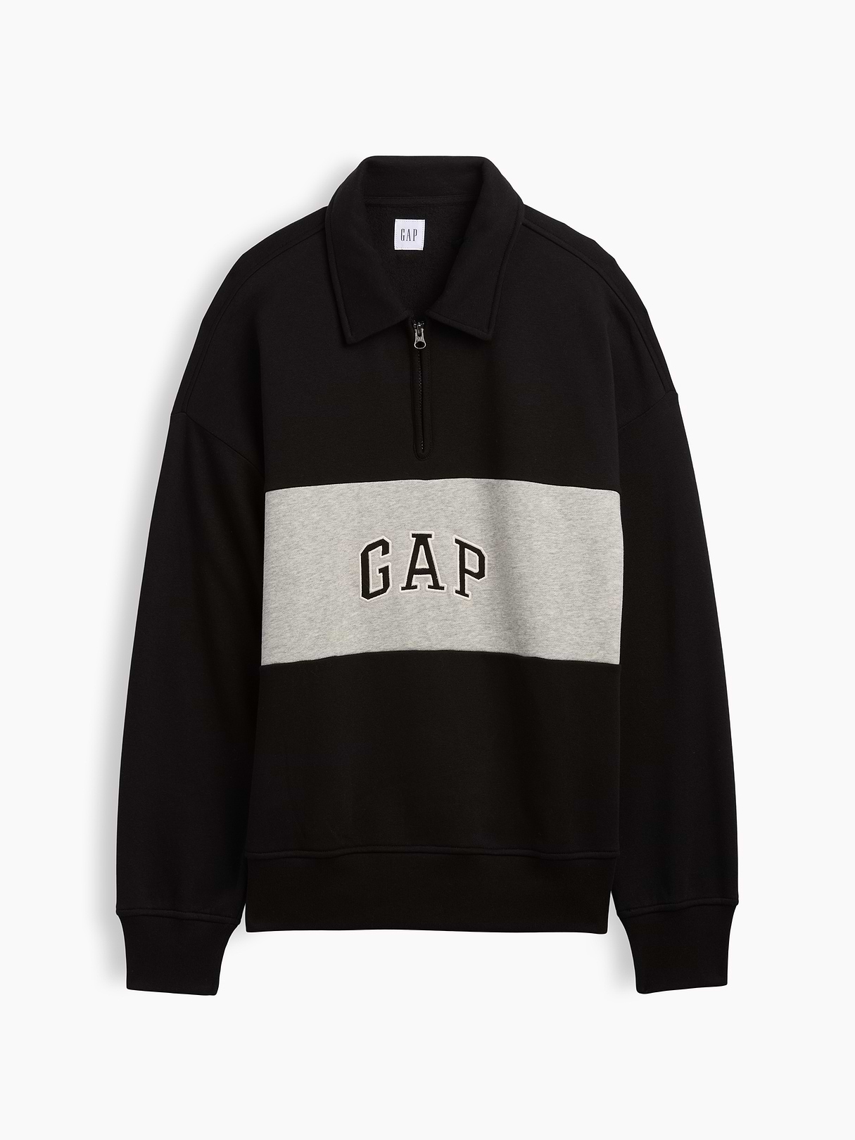 Oversized Gap Logo Quarter-Zip Sweatshirt | Gap Factory