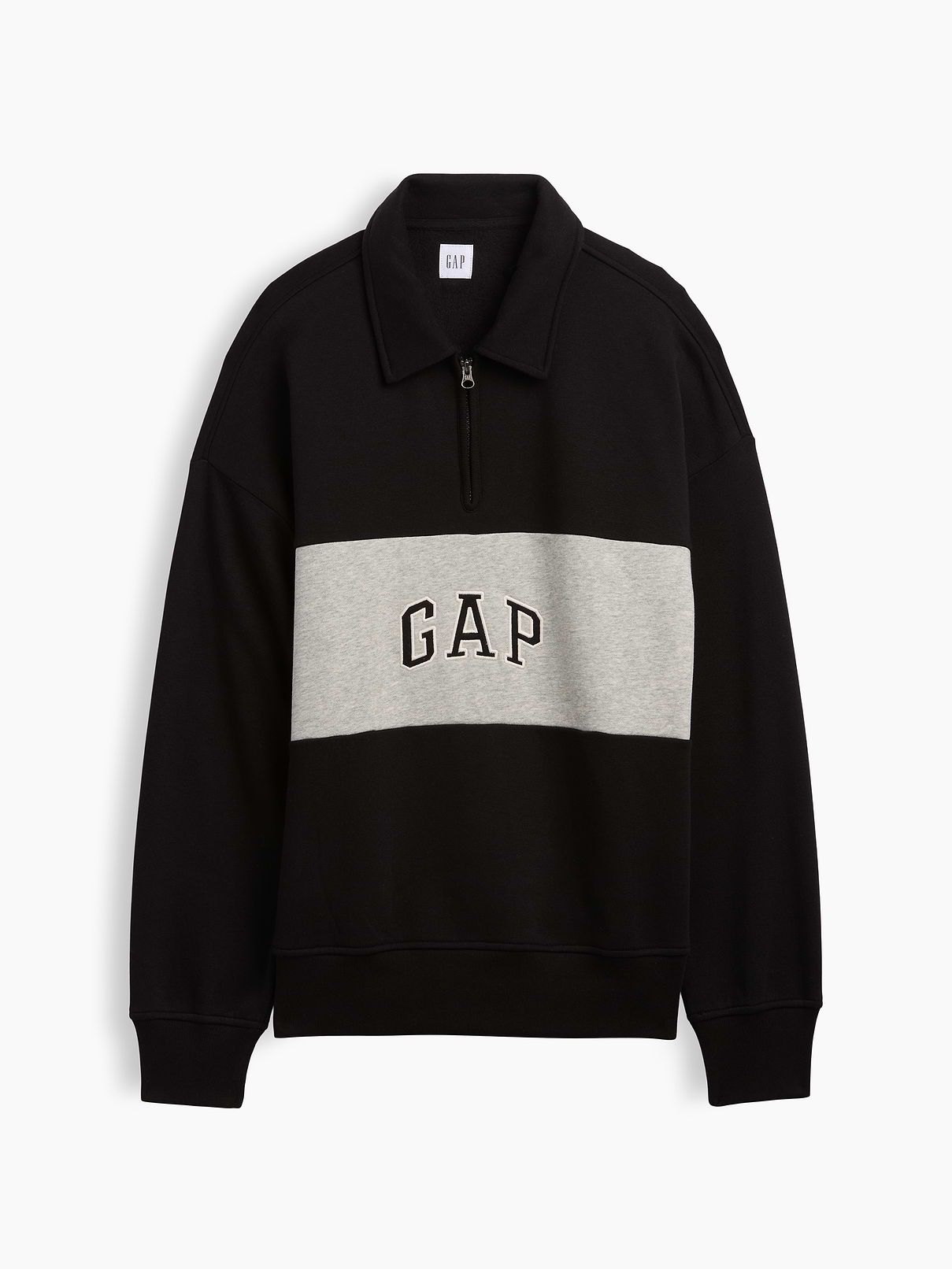 Oversized Gap Logo Quarter-Zip Sweatshirt | Gap Factory