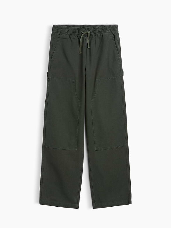 Kids Relaxed Pull-On Canvas Carpenter Pants