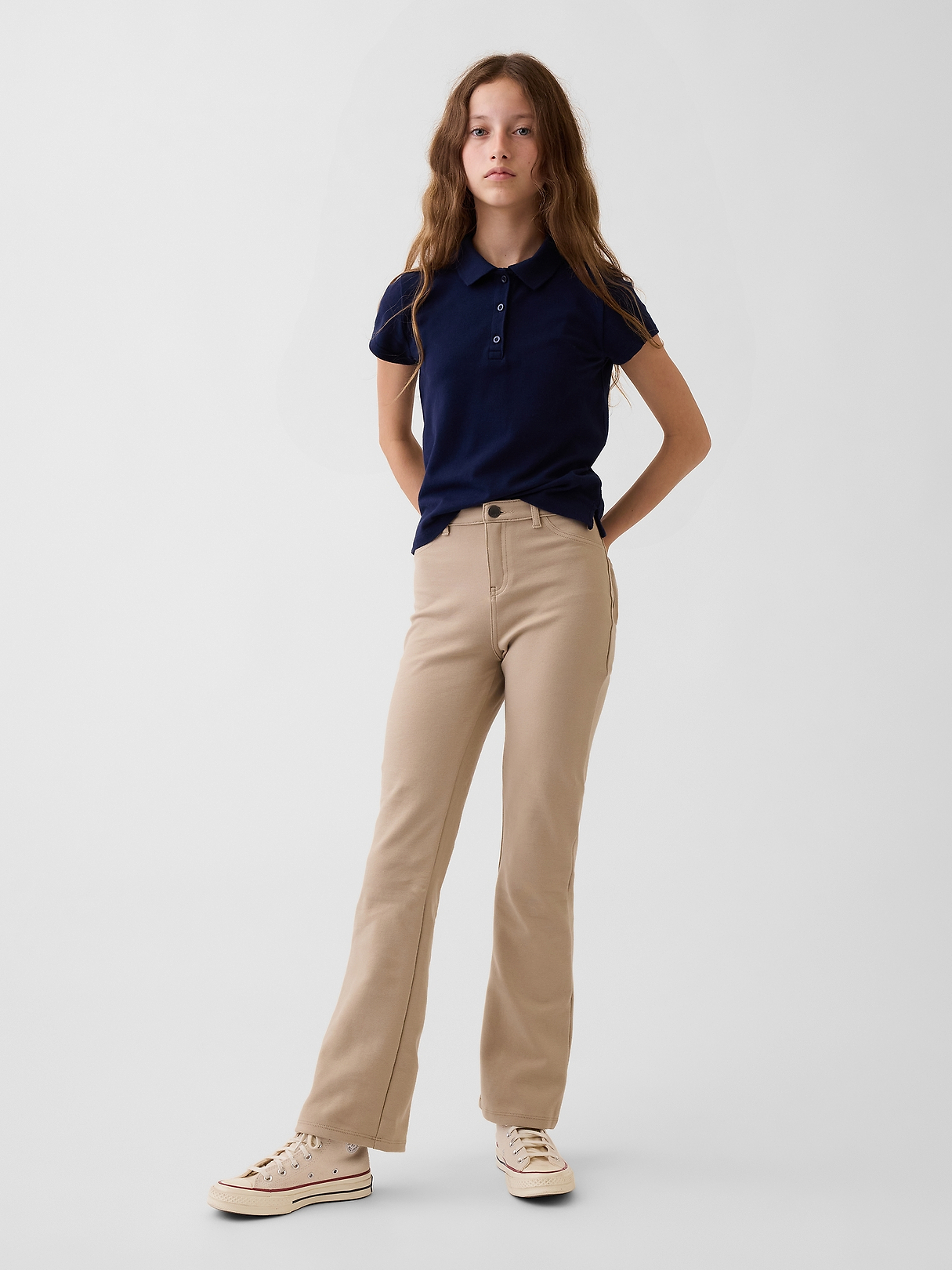 Kids Uniform Ponte Flare Pants | Gap