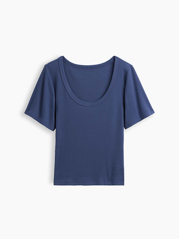Rib Scoop T-Shirt