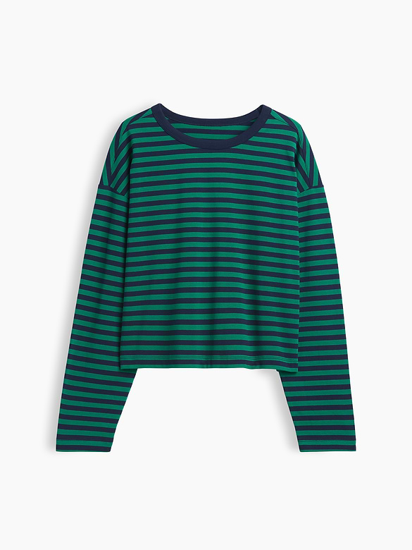 T-shirt surdimensionné court en tricot