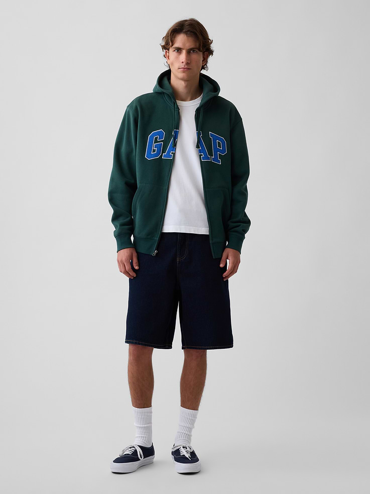 Image number 2 showing, Adult VintageSoft Arch Logo Zip Hoodie