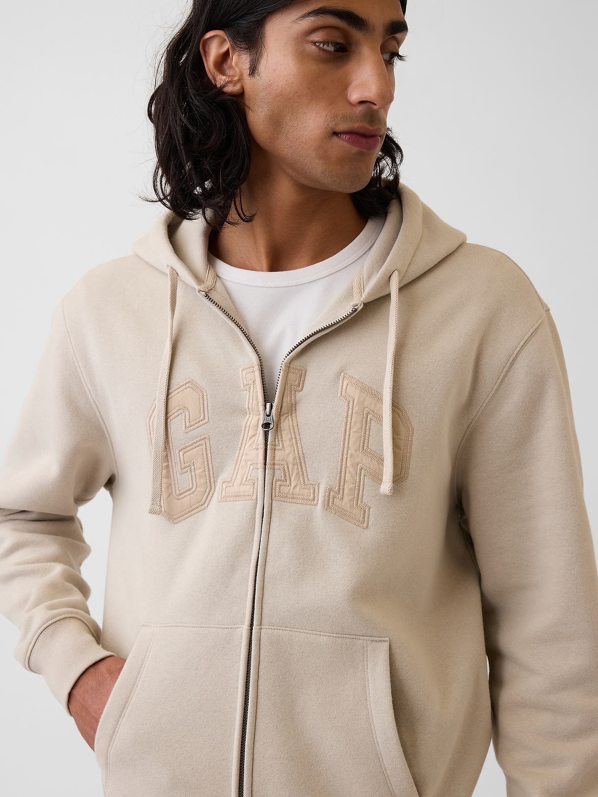 Adult VintageSoft Arch Logo Zip Hoodie | Gap
