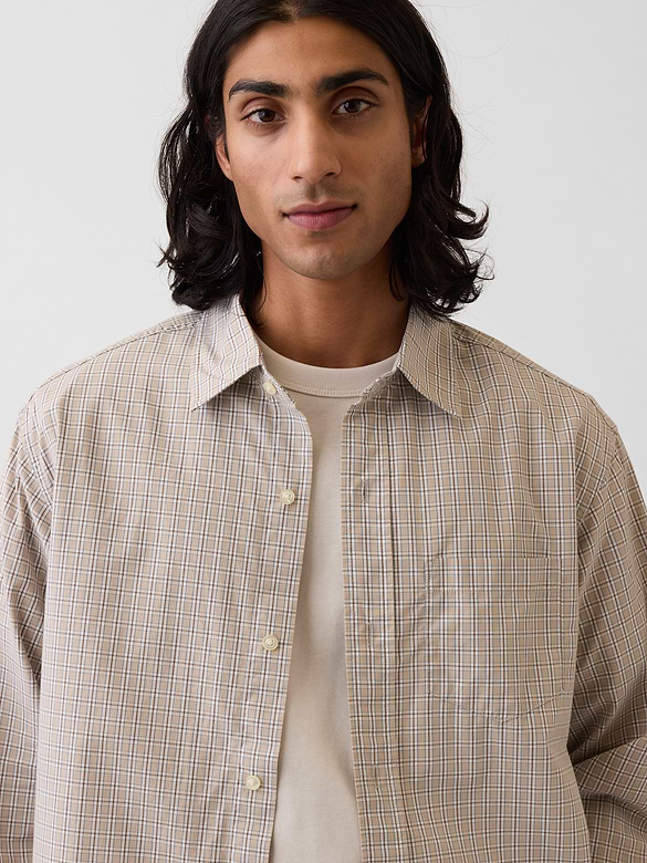 Organic Cotton Poplin Relaxed Shirt