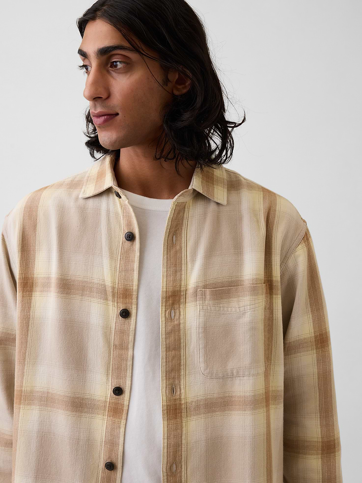 Image number 4 showing, Sunwashed Twill Relaxed Plaid Shirt