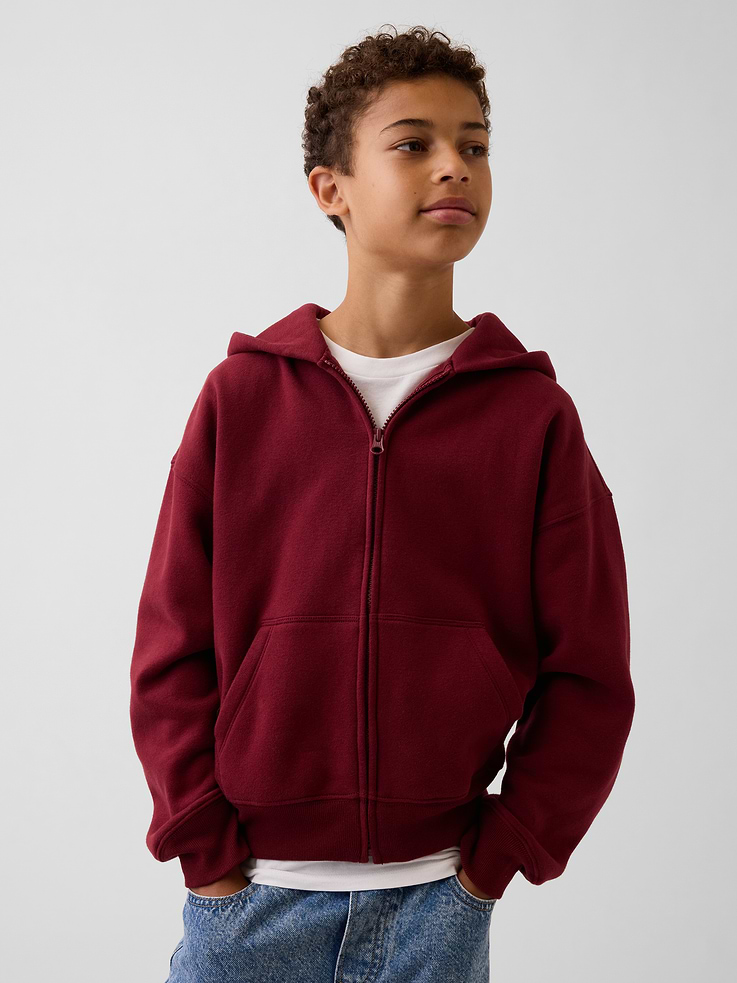 Image number 1 showing, Kids VintageSoft Relaxed Zip Hoodie