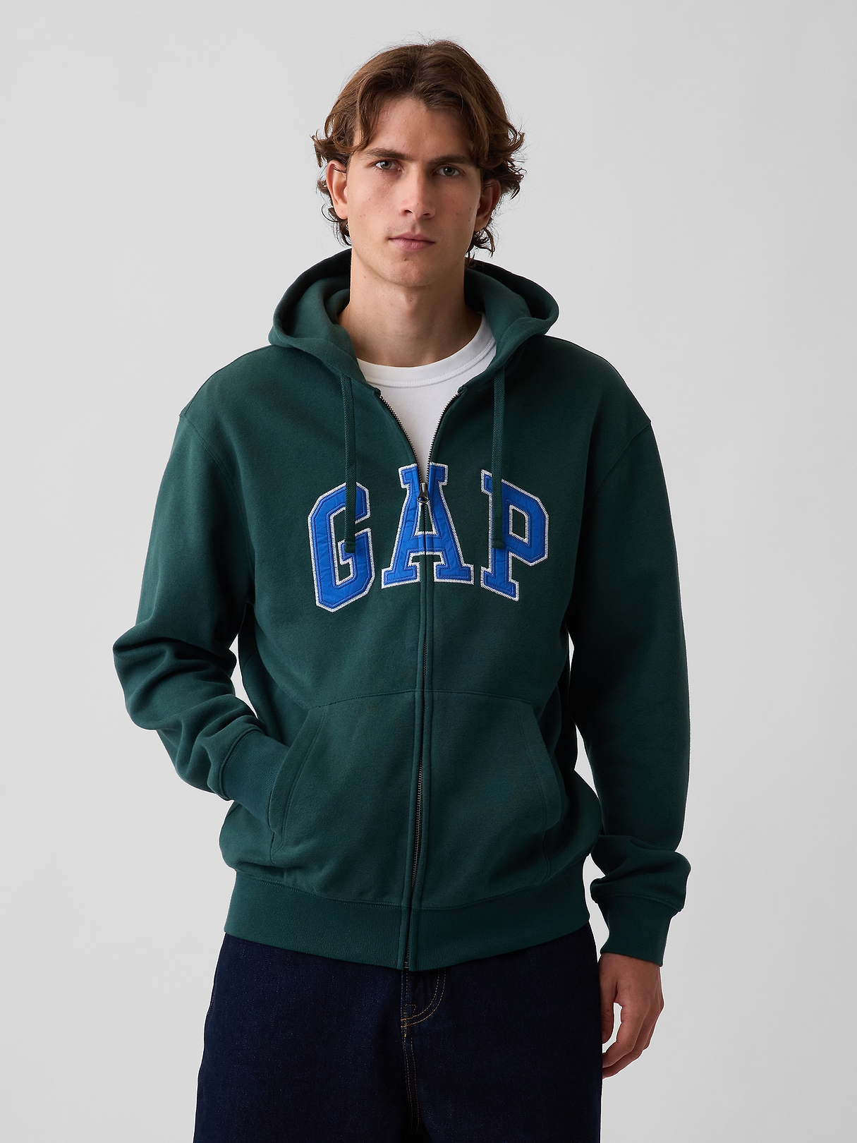 Adult VintageSoft Arch Logo Zip Hoodie | Gap