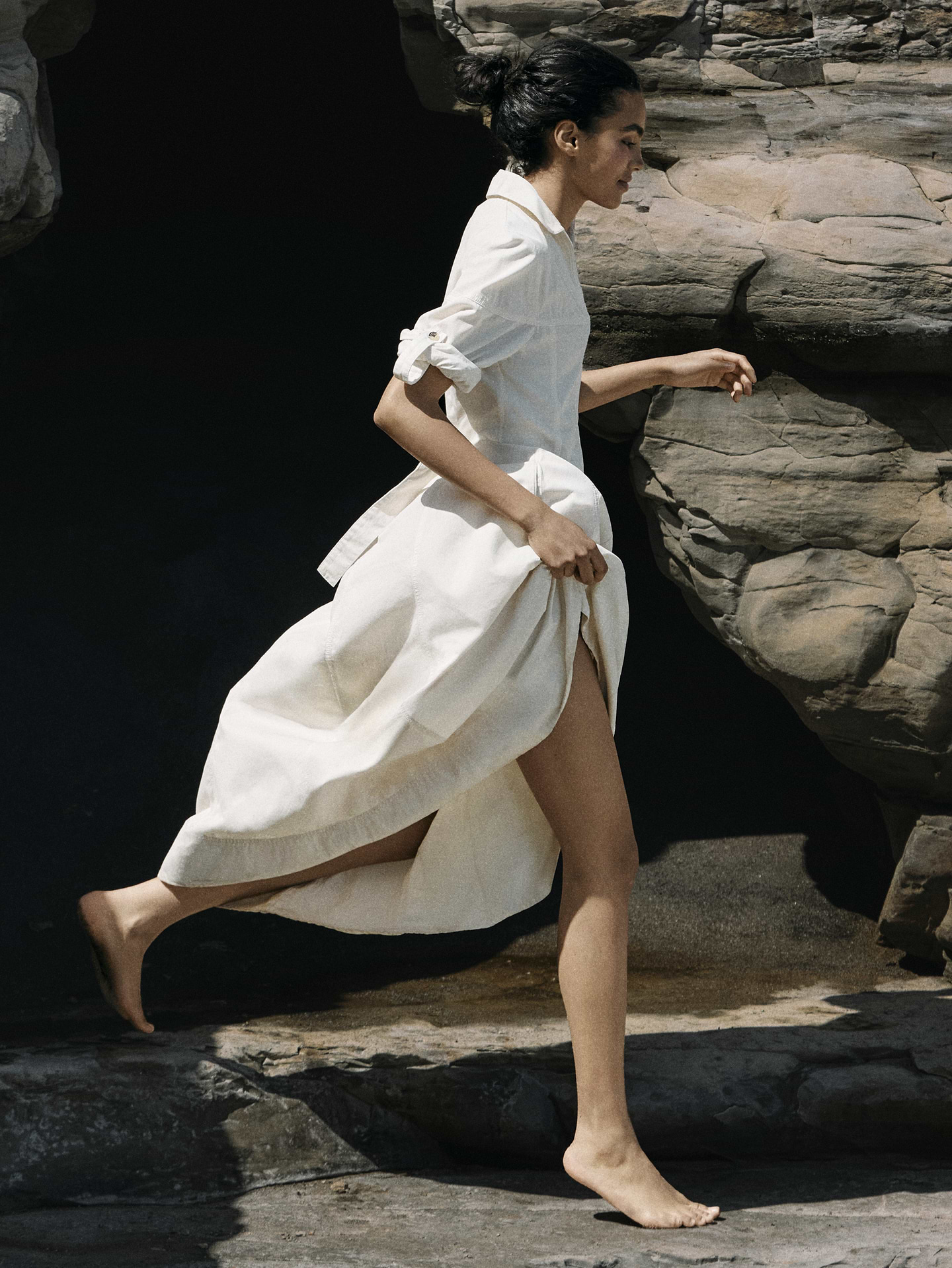 Image number 6 showing, Cotton Twill Paneled Shirt Dress