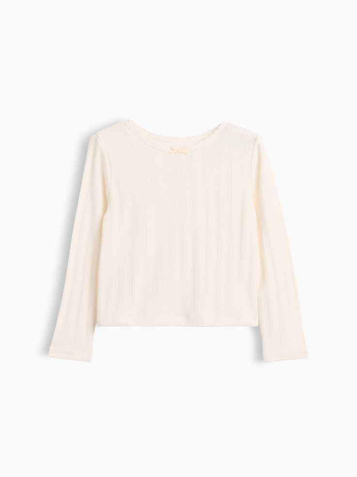 Image number 1 showing, Baby & Toddler Pointelle Rib T-Shirt