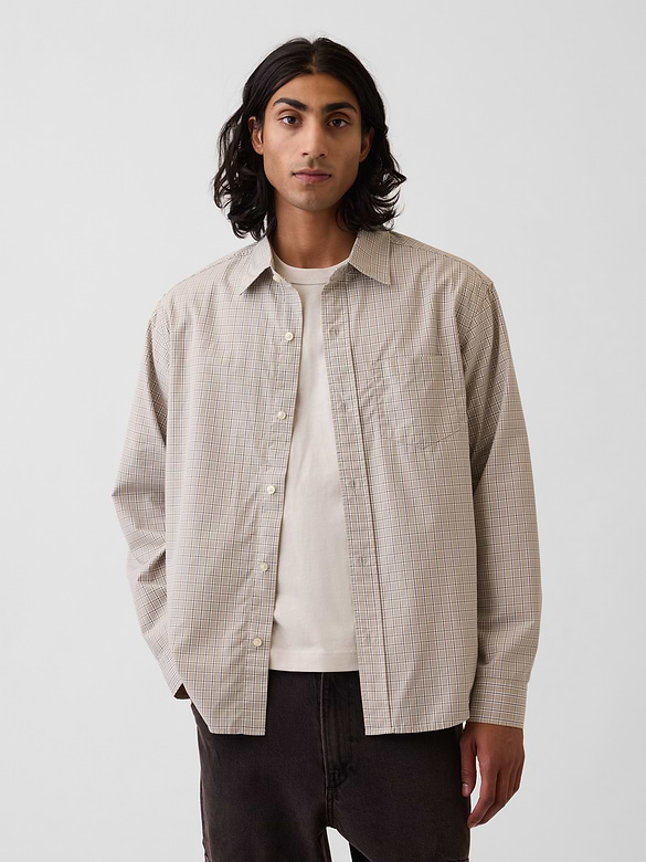 Organic Cotton Poplin Relaxed Shirt