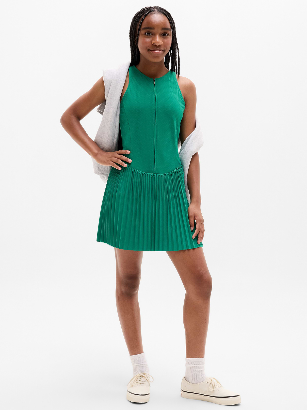 Image number 2 showing, Athleta Girl Pleat Perfect Dress