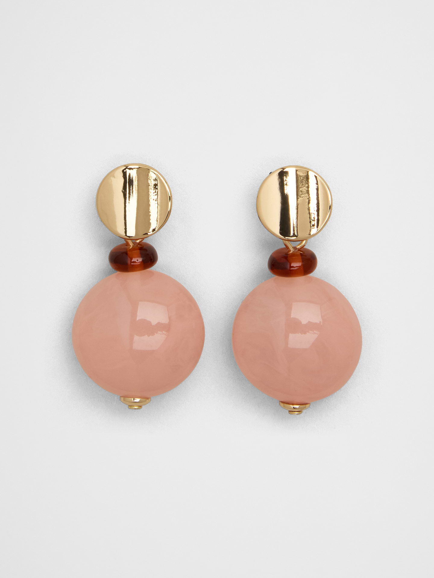 Image number 1 showing, Resin Ball Drop Earrings