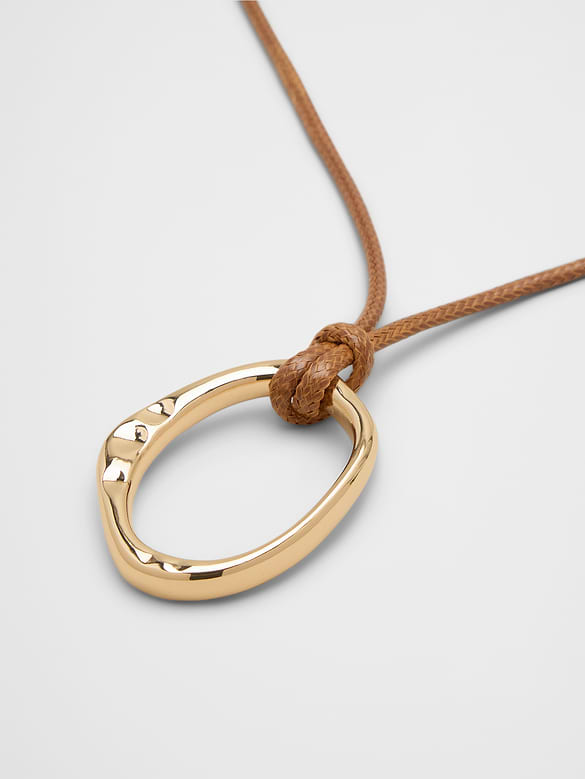 Vegan Leather-Corded Necklace