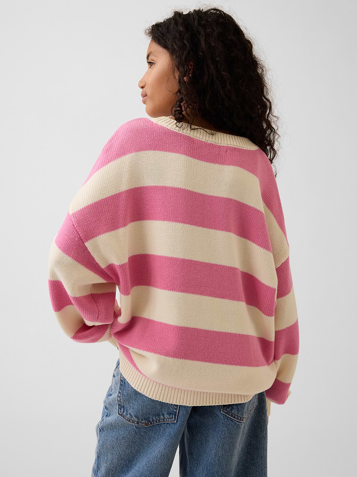 Image number 3 showing, Kids 100% Cotton Oversized Sweater