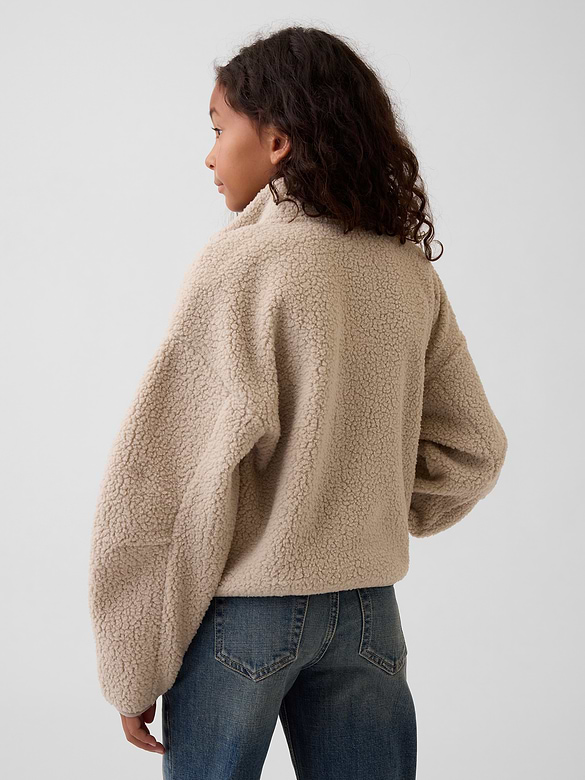 Kids Sherpa Relaxed Zip Jacket