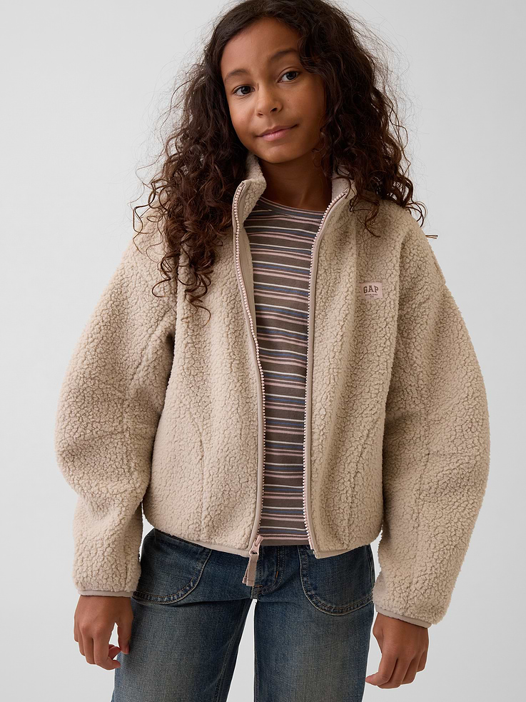 L'image numéro 1 présente Veste décontractée en sherpa pour Enfant