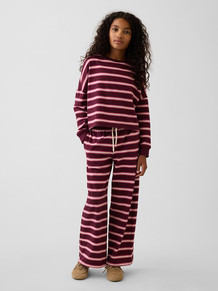 Image number 1 showing, Kids Heavyweight Wide-Leg Pants